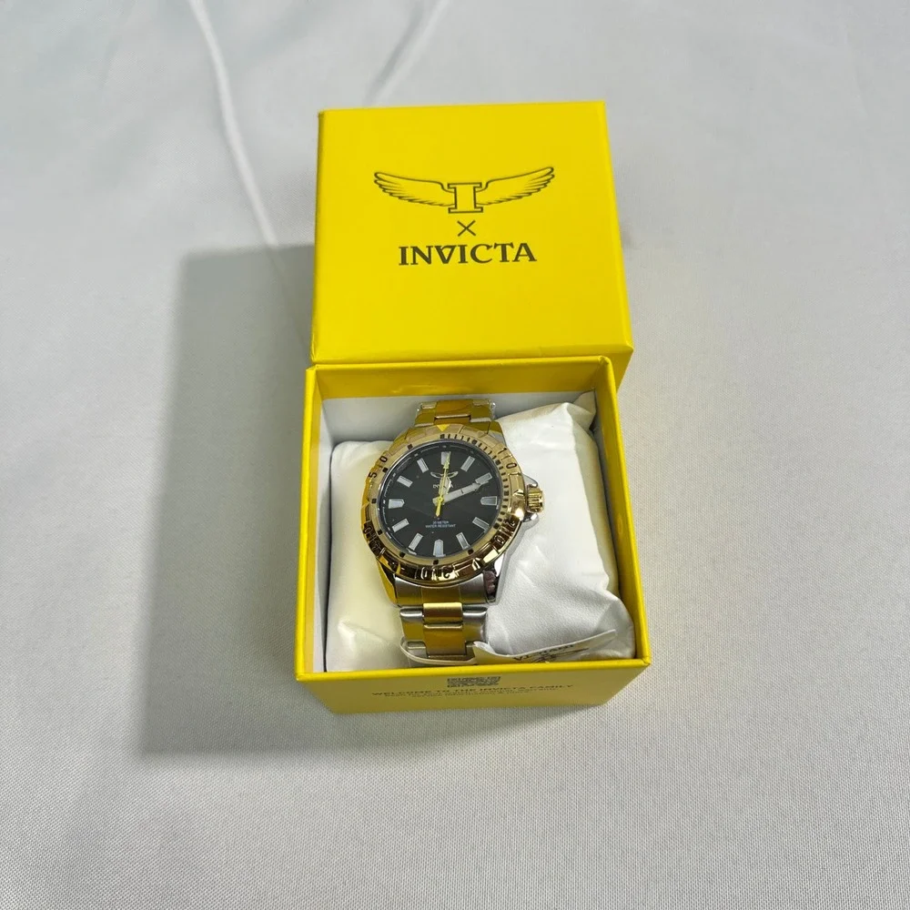 Invicta 69037 Specialty Watch Mens Two-Tone Silver Gold Black Sport Casual New